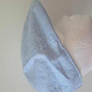 Epoch Light Blue Linen Men's Flat Cap